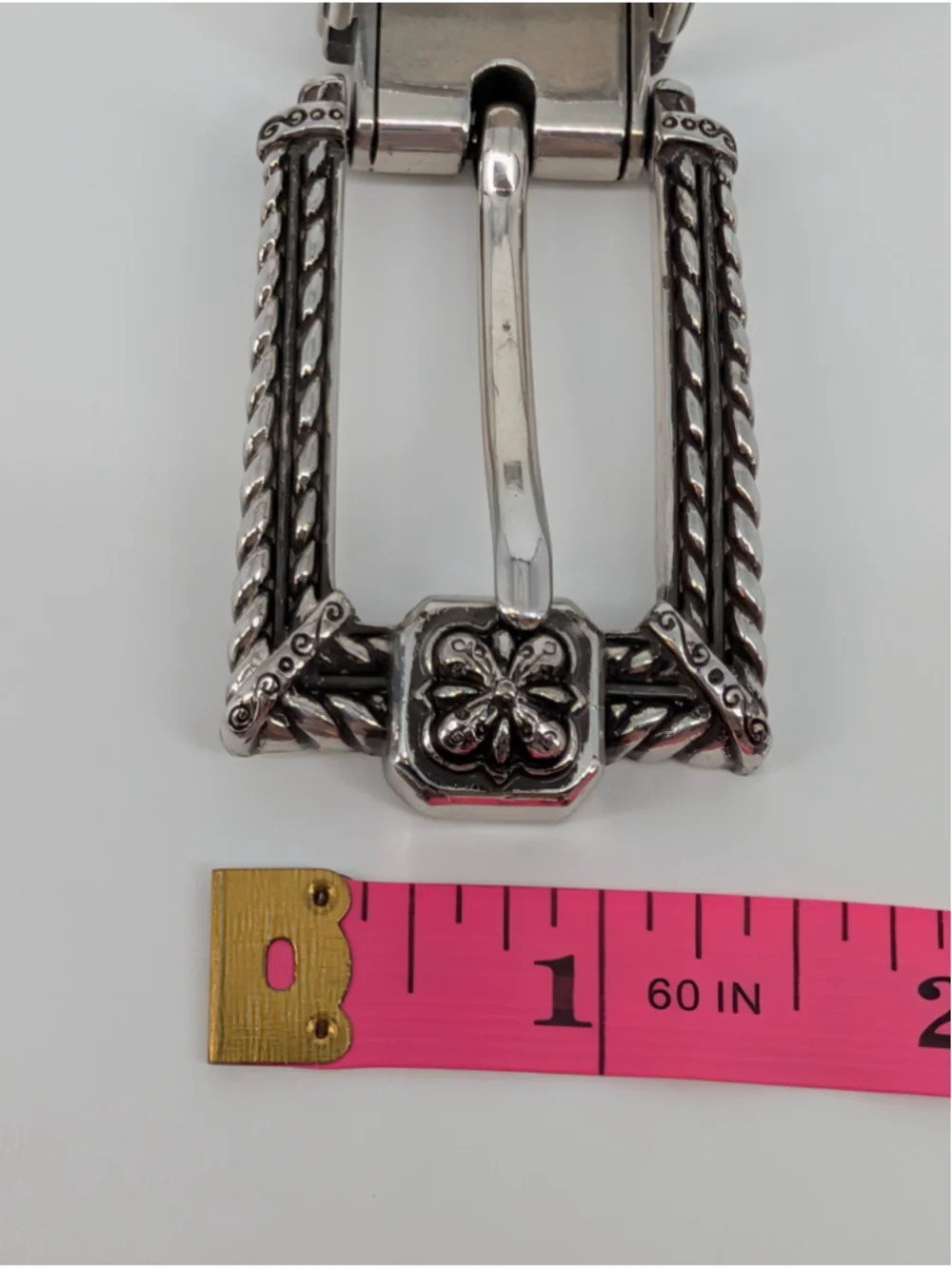 Vintage Brighton Reversible Black Brown Croc Leather Belt Silver Buckle 30-34